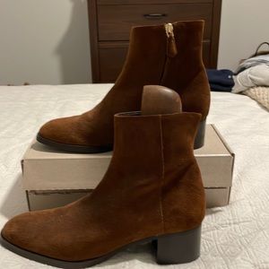 LK Bennett Suede Zippered Booties
